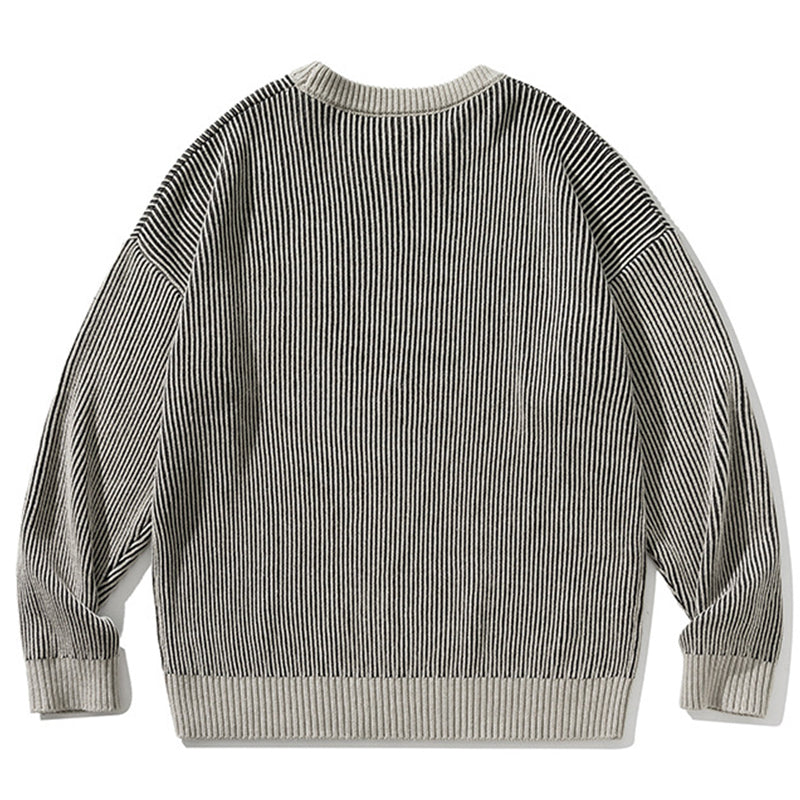 700g heavy weight ribbed knit sweater