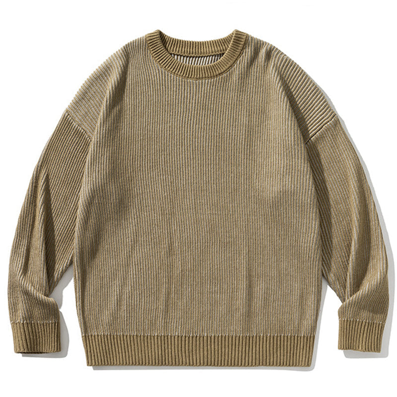 700g heavy weight ribbed knit sweater