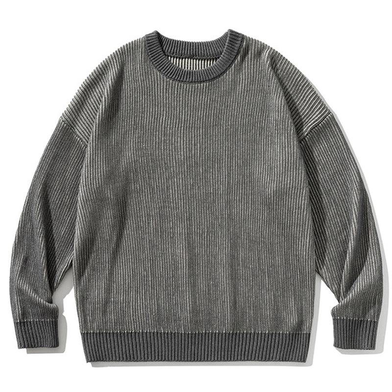 700g heavy weight ribbed knit sweater
