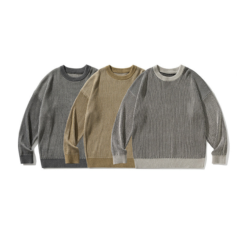 700g heavy weight ribbed knit sweater