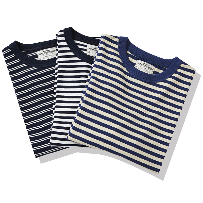 Heavy weight marine thin border T-shirt