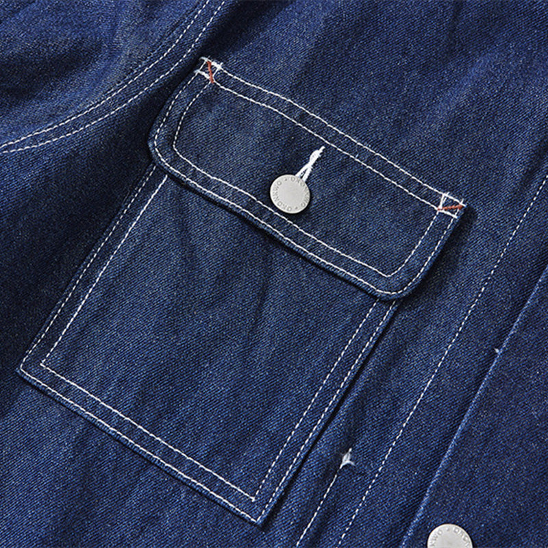 Cowboy shirt striped & raw denim jacket