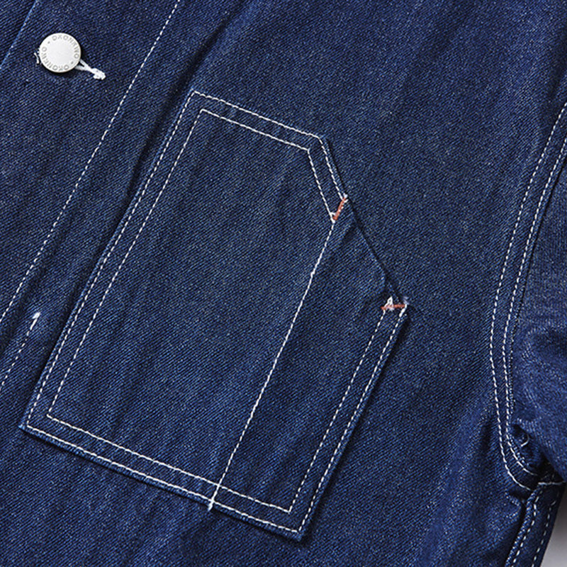 Cowboy shirt striped & raw denim jacket