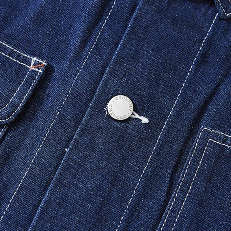 Cowboy shirt striped & raw denim jacket