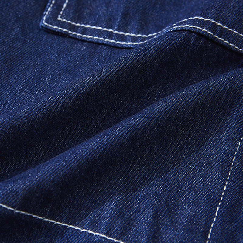 Cowboy shirt striped & raw denim jacket