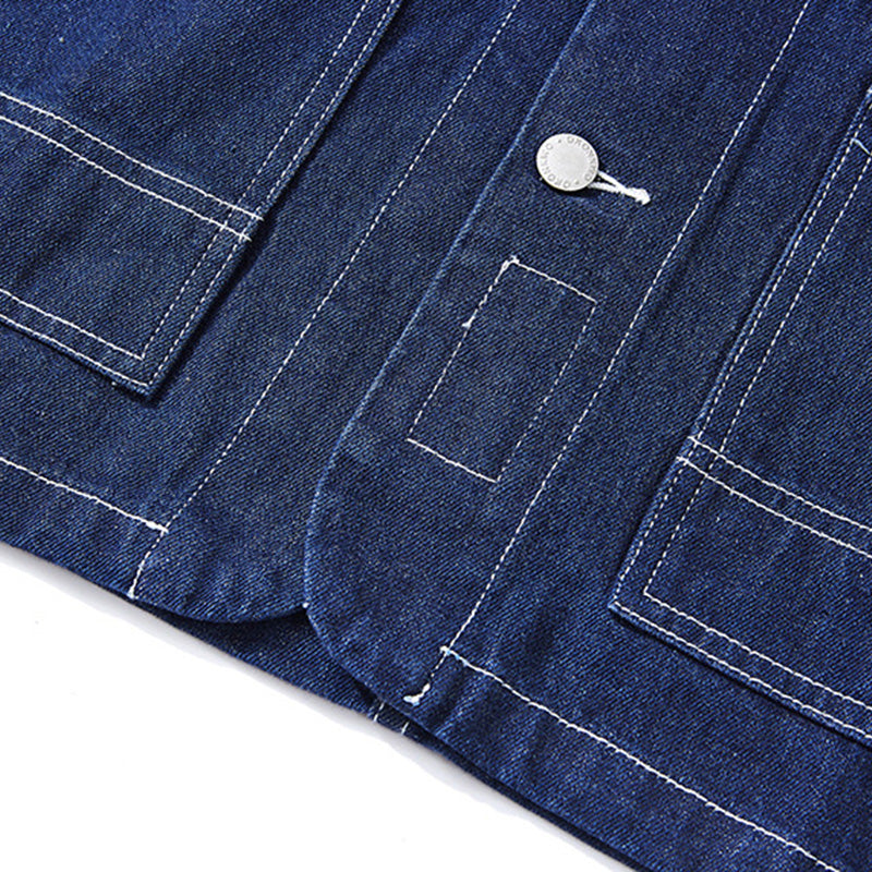 Cowboy shirt striped & raw denim jacket