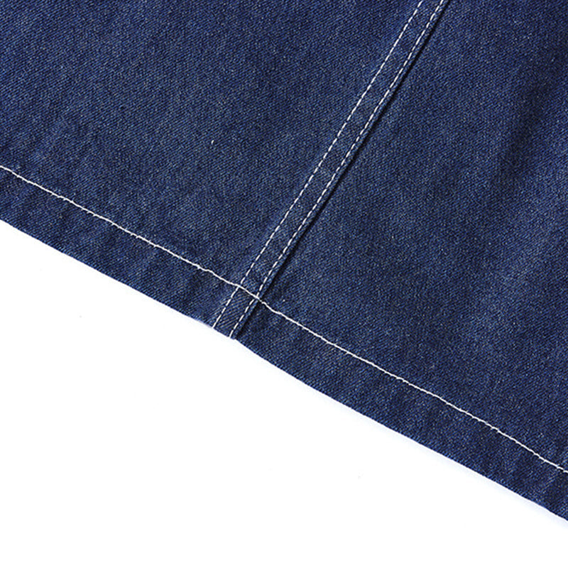 Cowboy shirt striped & raw denim jacket