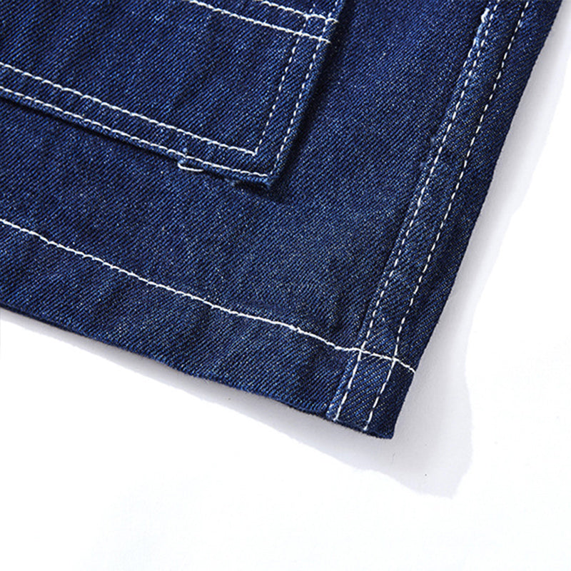 Cowboy shirt striped & raw denim jacket