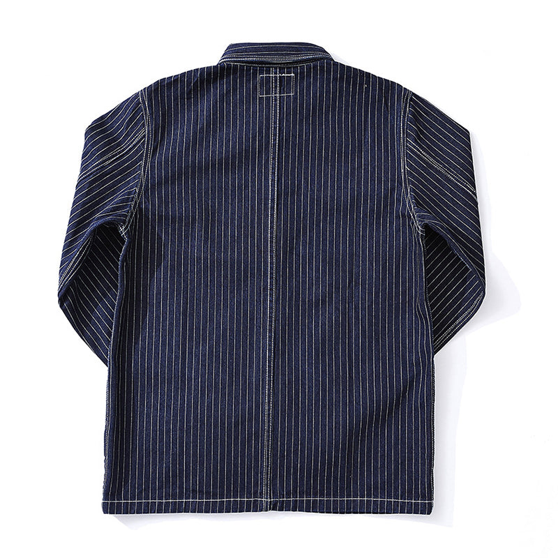 Cowboy shirt striped & raw denim jacket