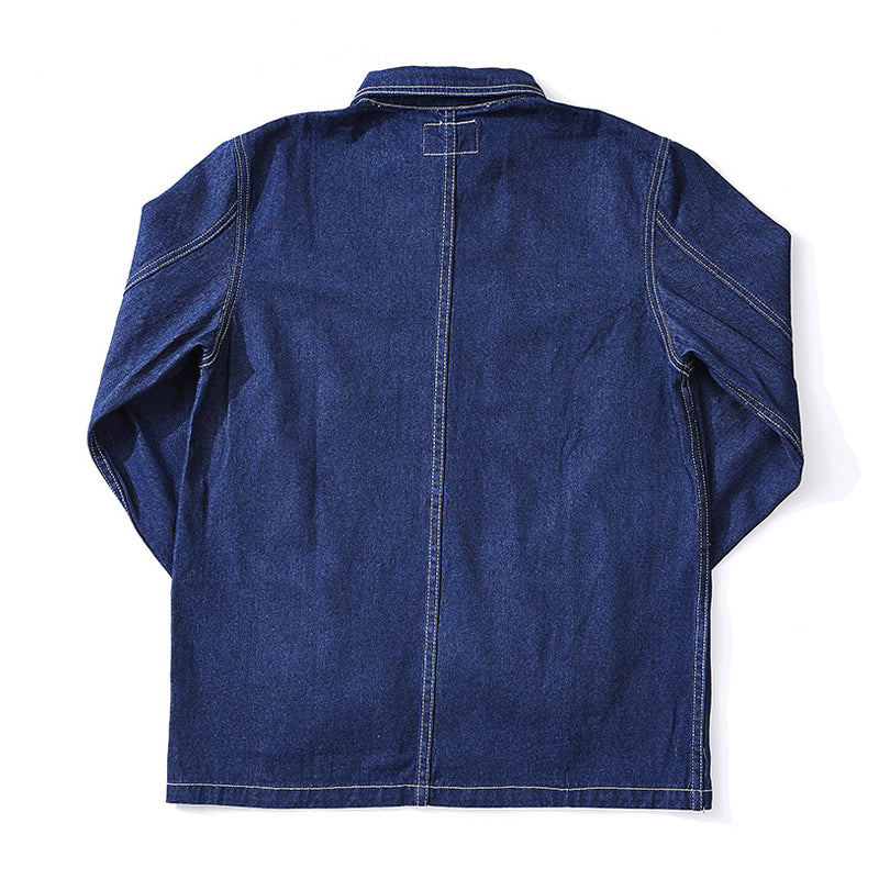 Cowboy shirt striped & raw denim jacket