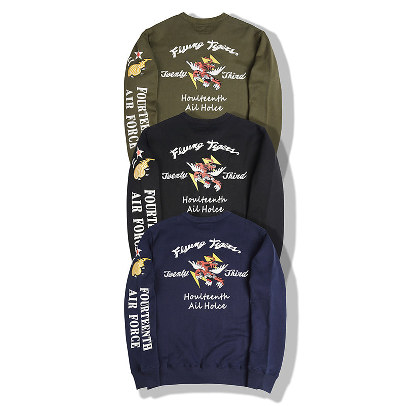 "FLYING TIGER" printed thick sweatshirt