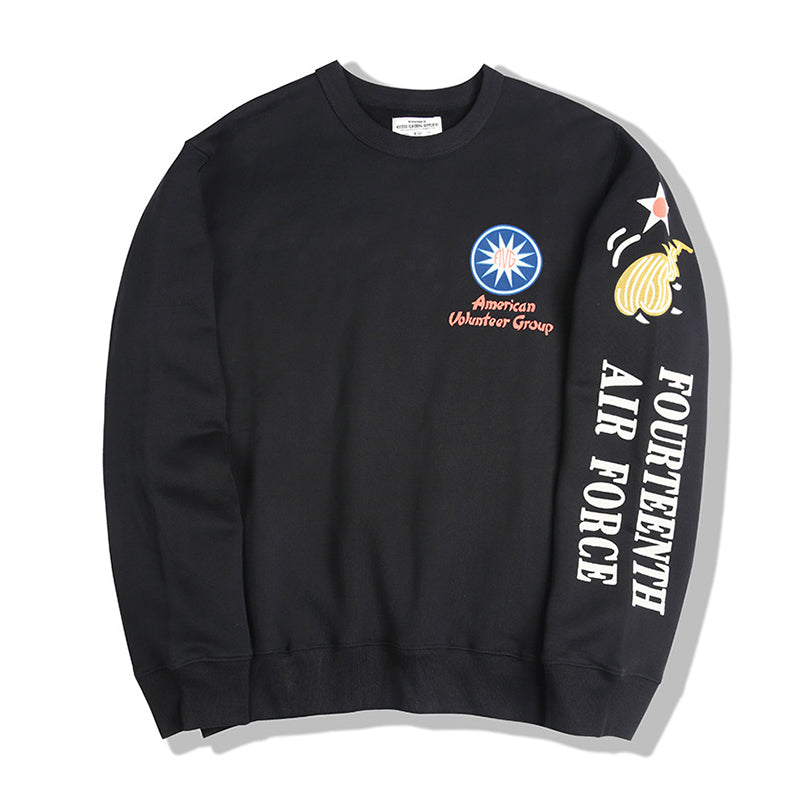"FLYING TIGER" printed thick sweatshirt