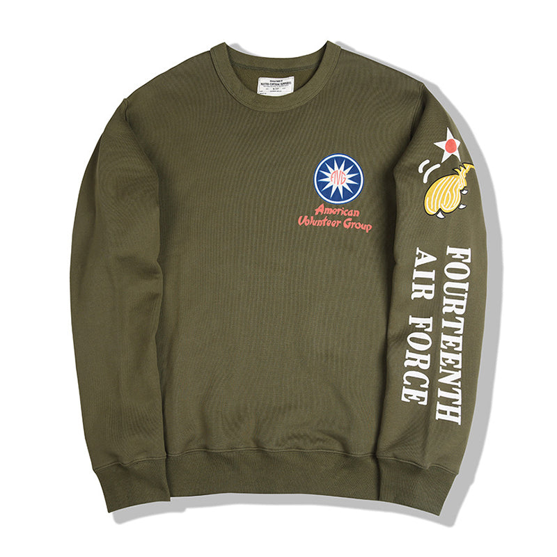 "FLYING TIGER" printed thick sweatshirt