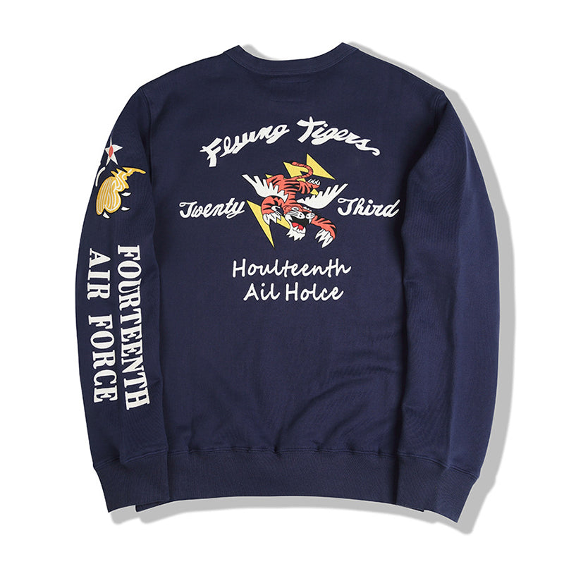 "FLYING TIGER" printed thick sweatshirt