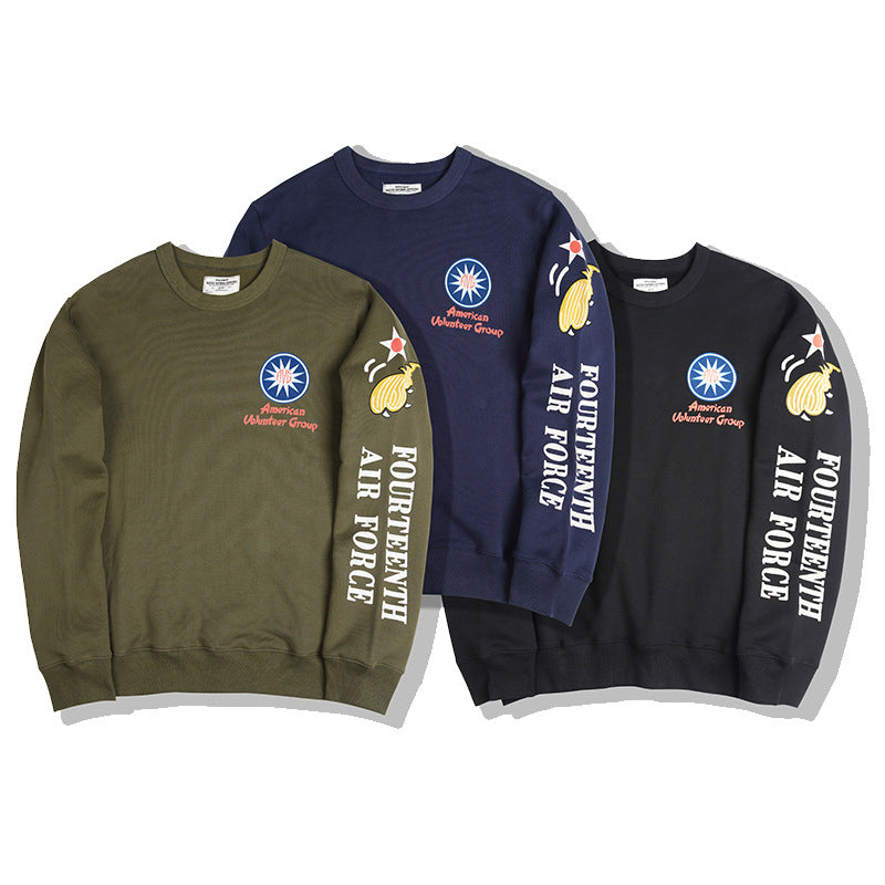 "FLYING TIGER" printed thick sweatshirt