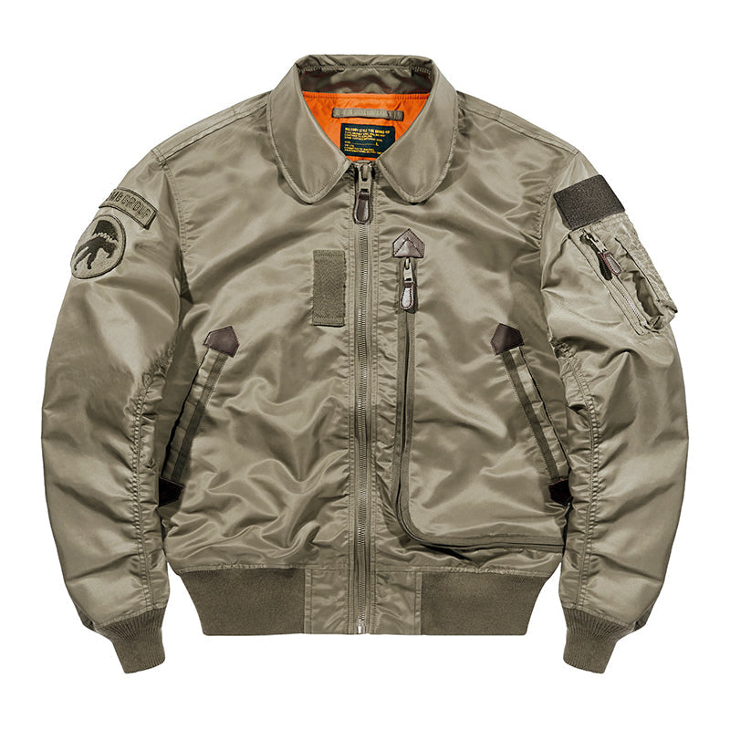 L-shaped pocket (CWU-45/P) flight jacket