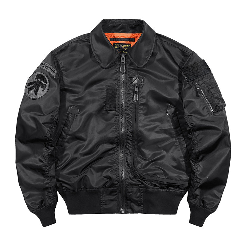 L-shaped pocket (CWU-45/P) flight jacket