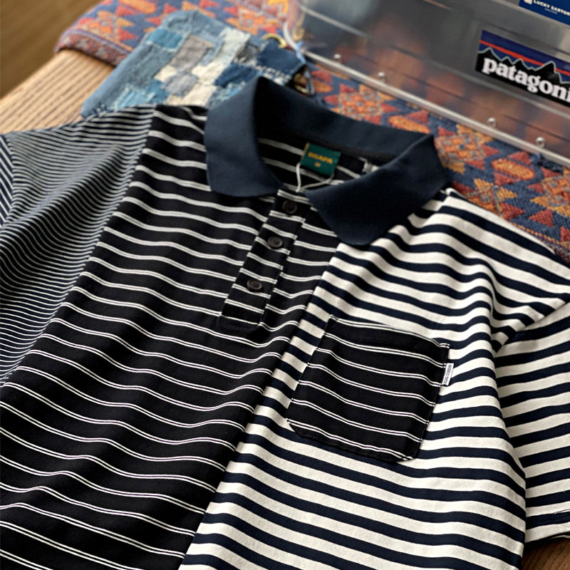 reconstructed gradient polo shirt