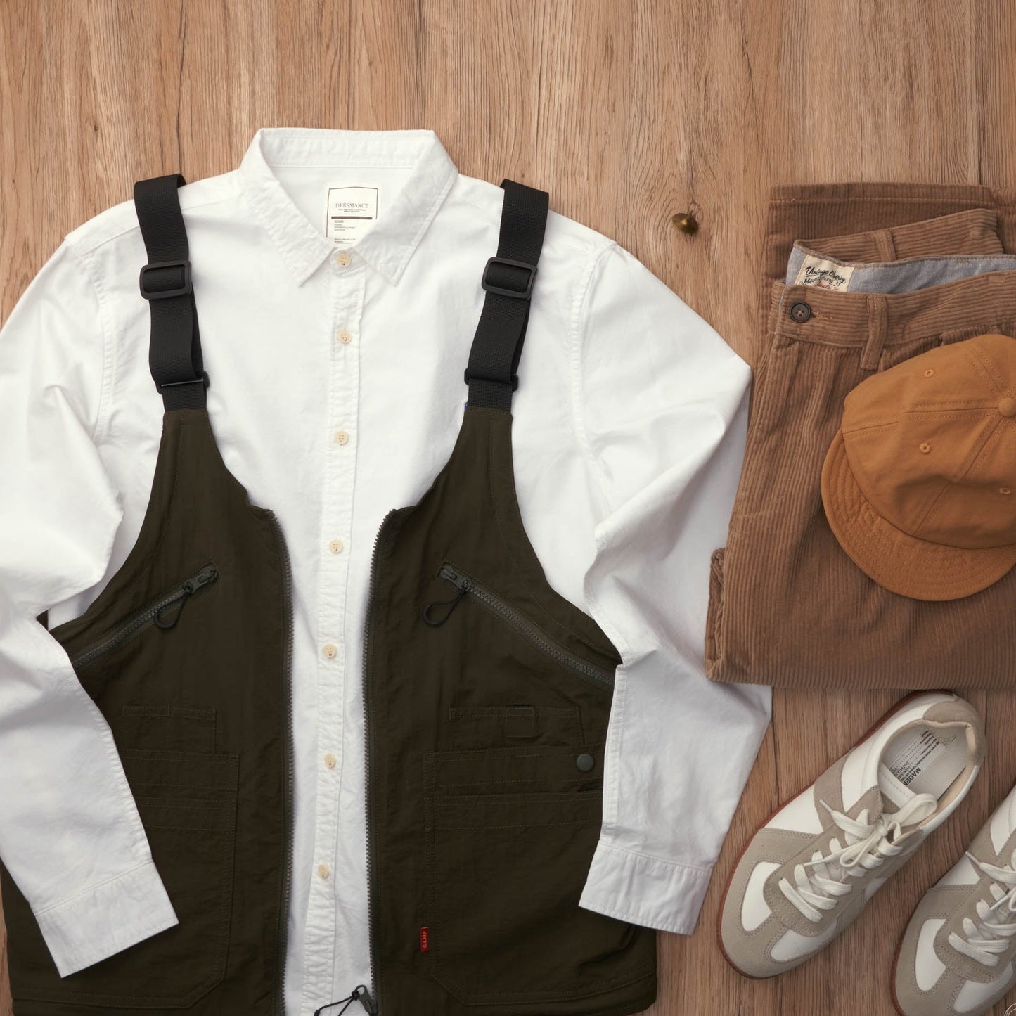 mini cup embroidery oxford work shirt