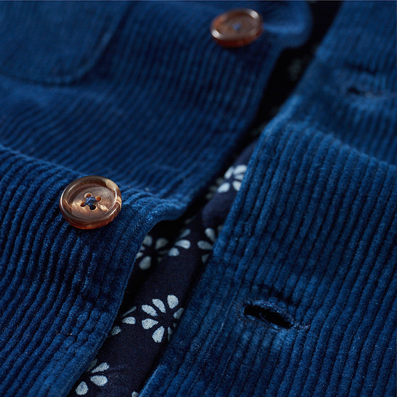 Corduroy Aizome Vintage French Work Jacket