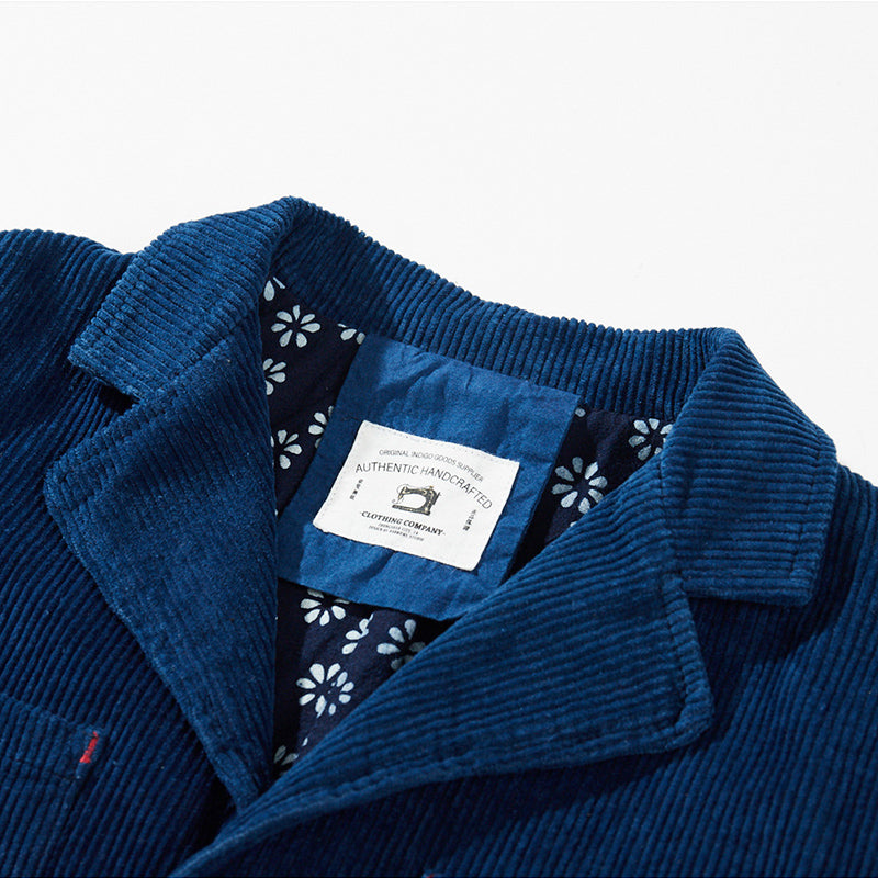 Corduroy Aizome Vintage French Work Jacket