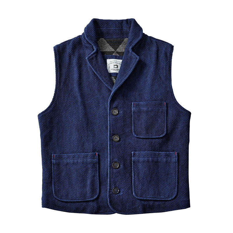 Indigo dyeing vintage vest