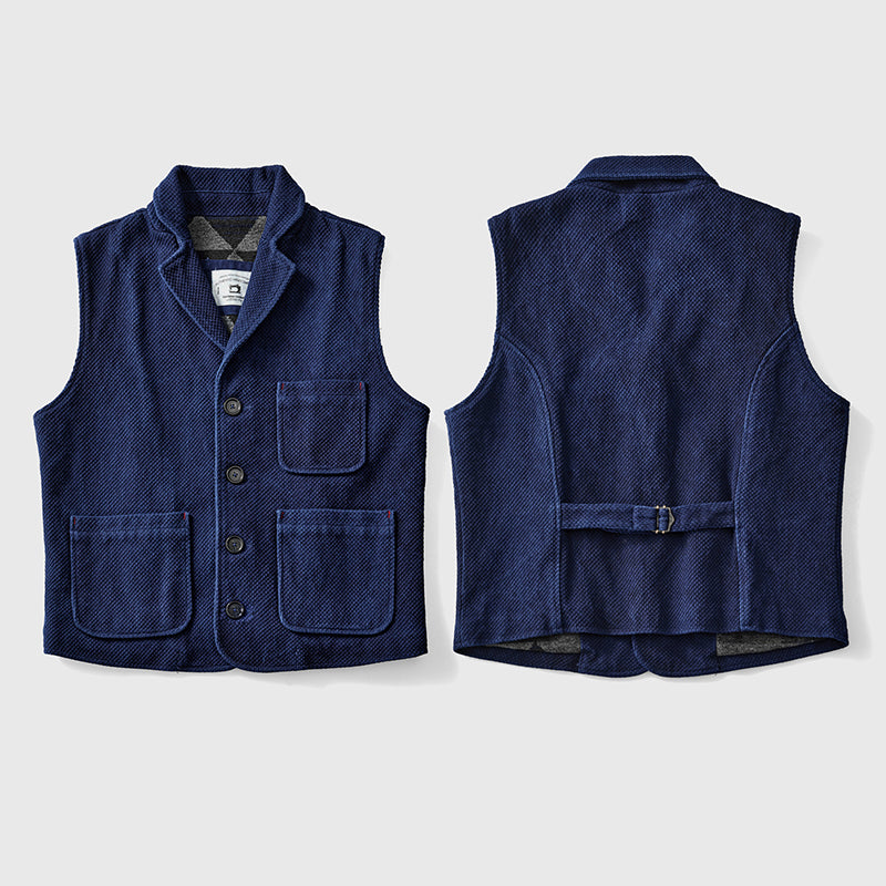 Indigo dyeing vintage vest