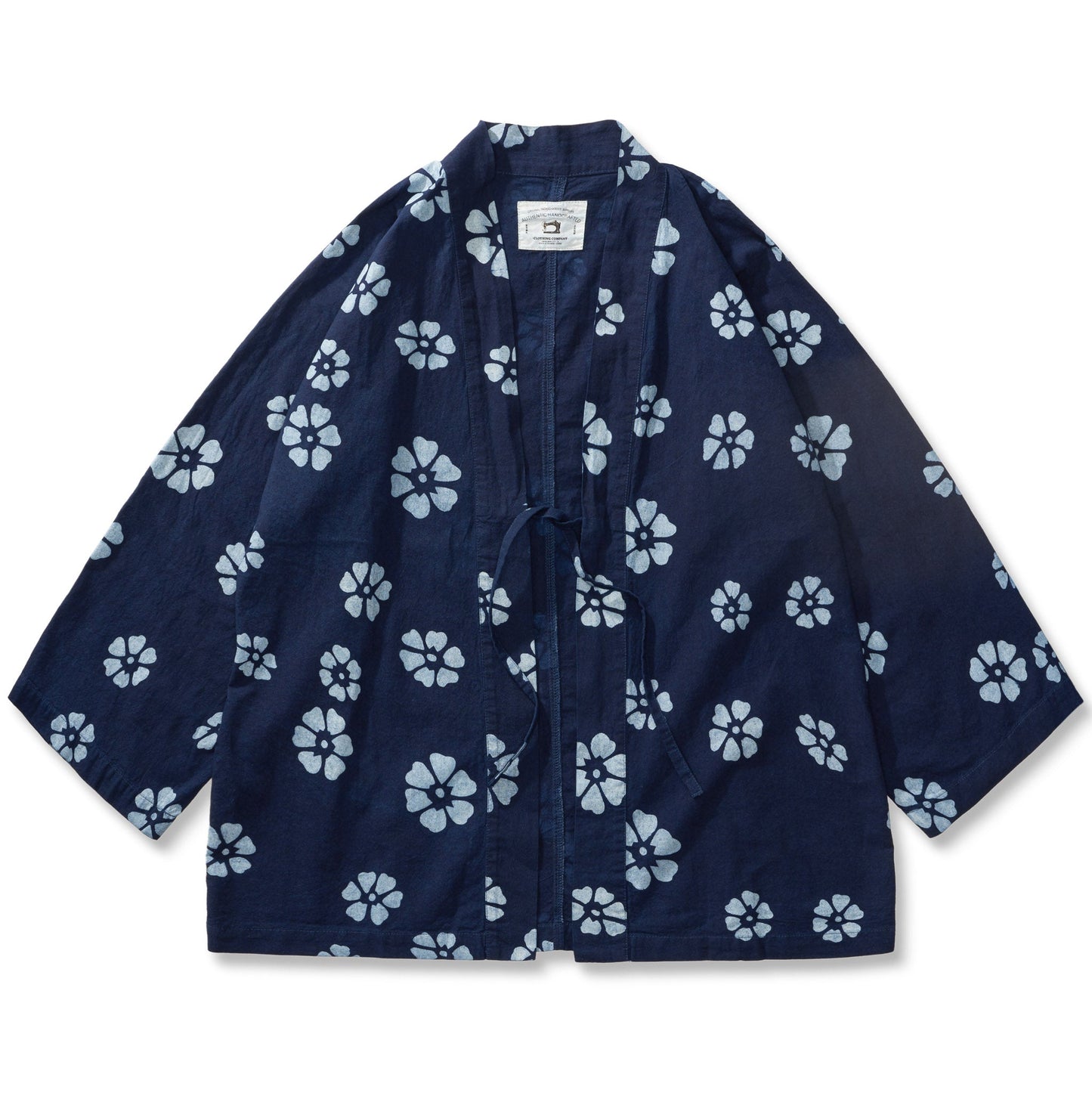 "White Plum Blossoms" Japanese Pattern Plant Indigo Dye Hanten