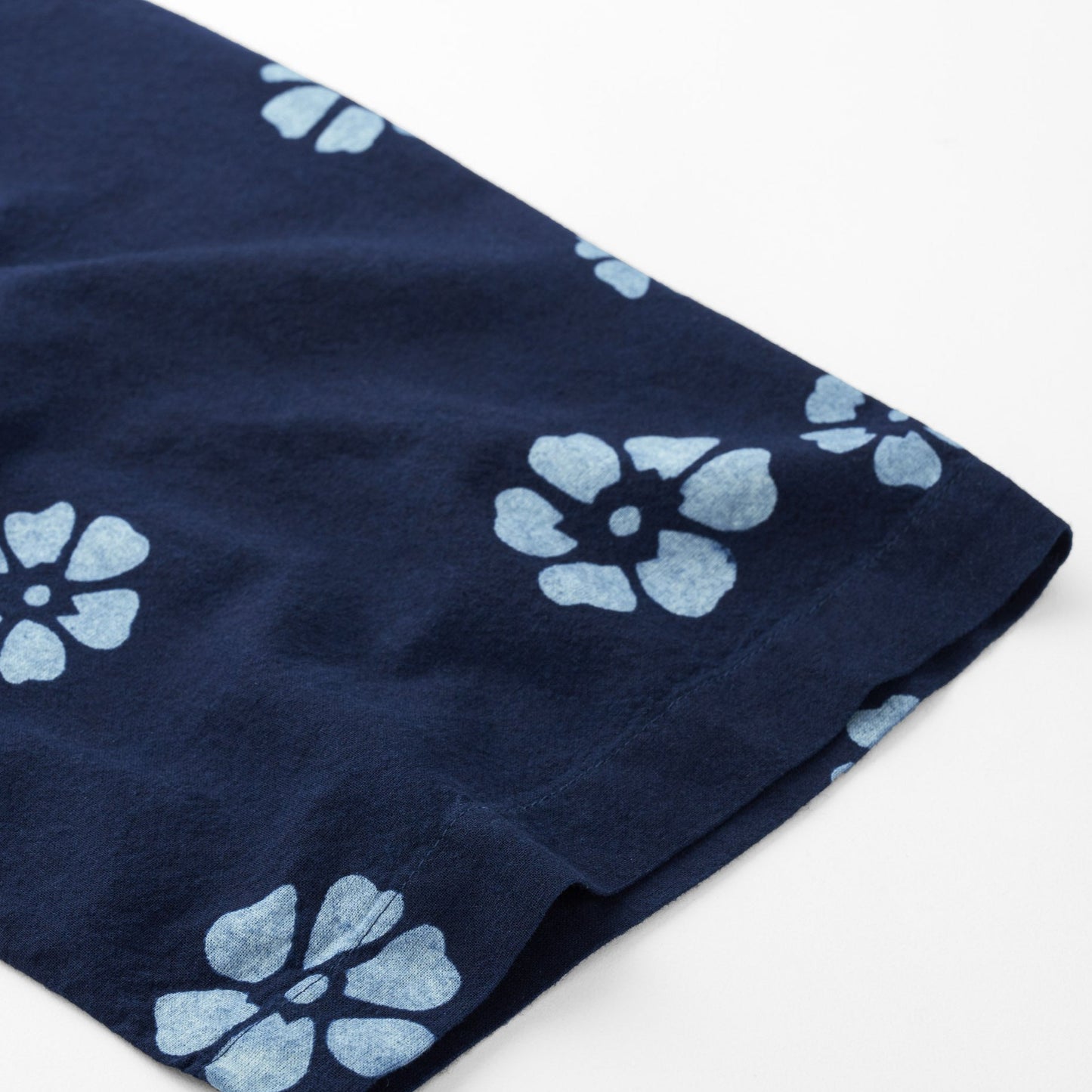 "White Plum Blossoms" Japanese Pattern Plant Indigo Dye Hanten