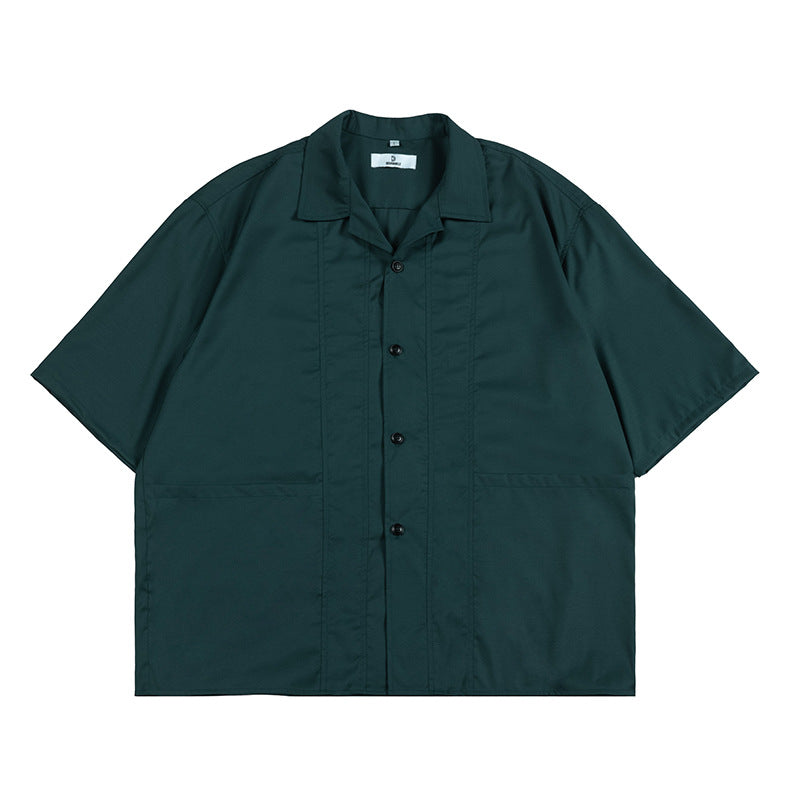 Non-iron big pocket Cuban shirt