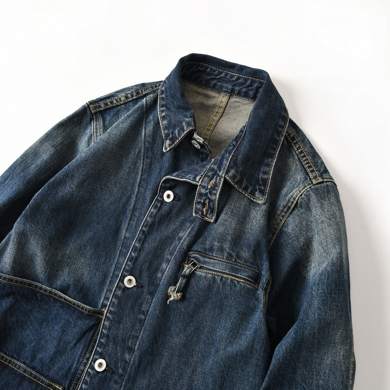 Sand wash 13OZ denim jacket