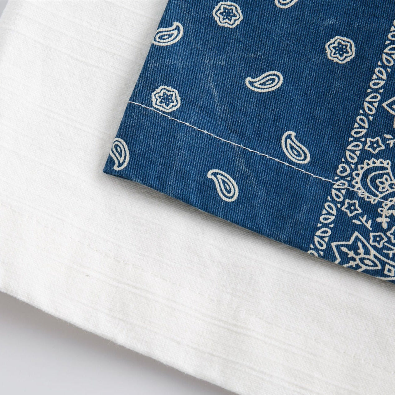 Irregular Paisley Print Cotton Short Sleeve Shirt