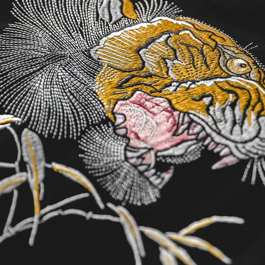 Yokosuka Tiger Embroidered Cotton T-Shirt