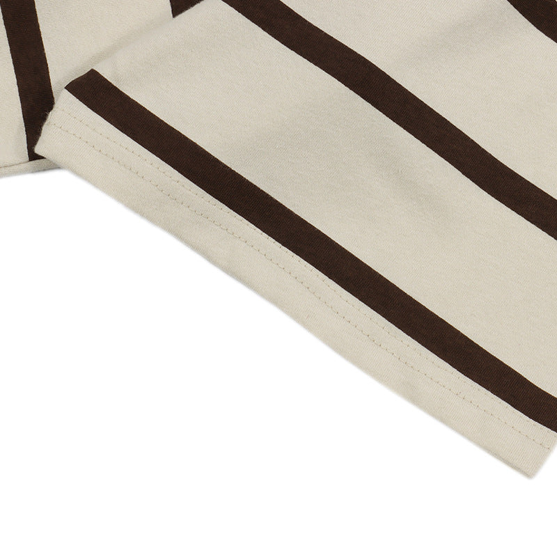 Classic horizontal striped polo shirt