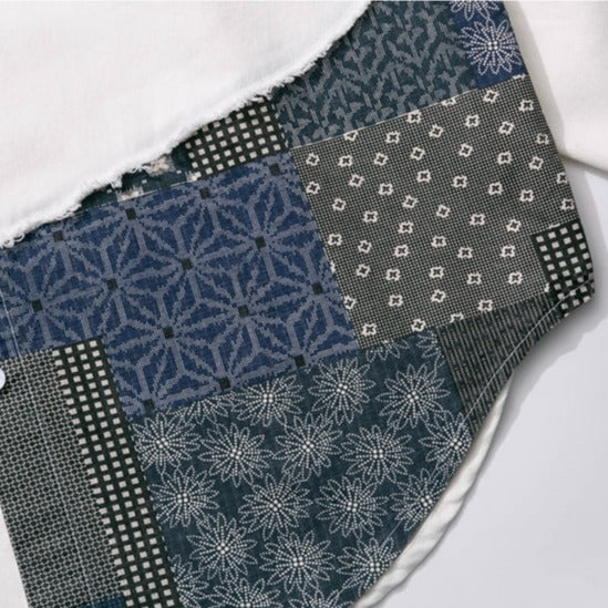 Ethnic-style white long-sleeved shirt