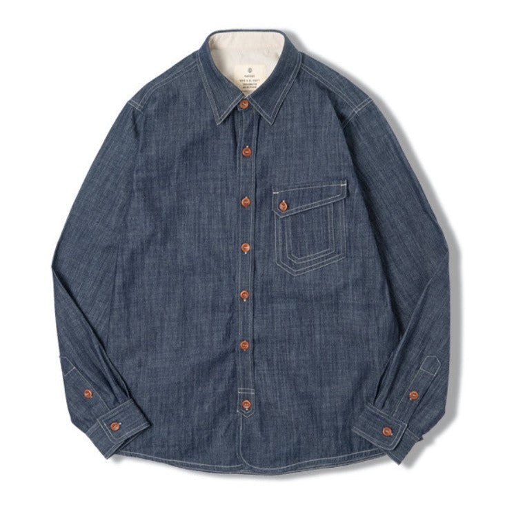 Very popular now! Navy CPO denim shirt