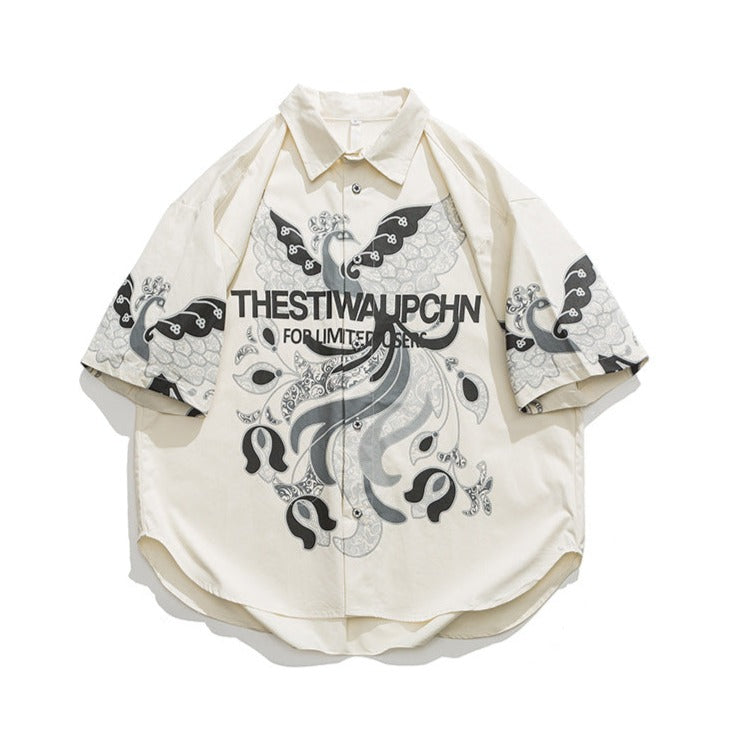 Unique printed short sleeve shirt