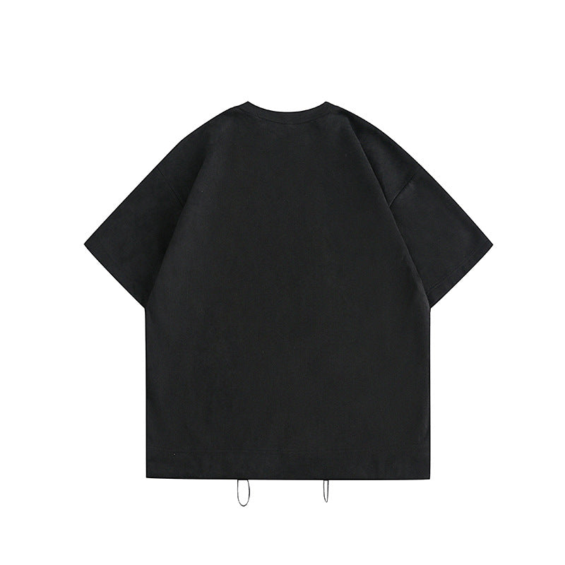 スエードポケット付き無地Tシャツ
