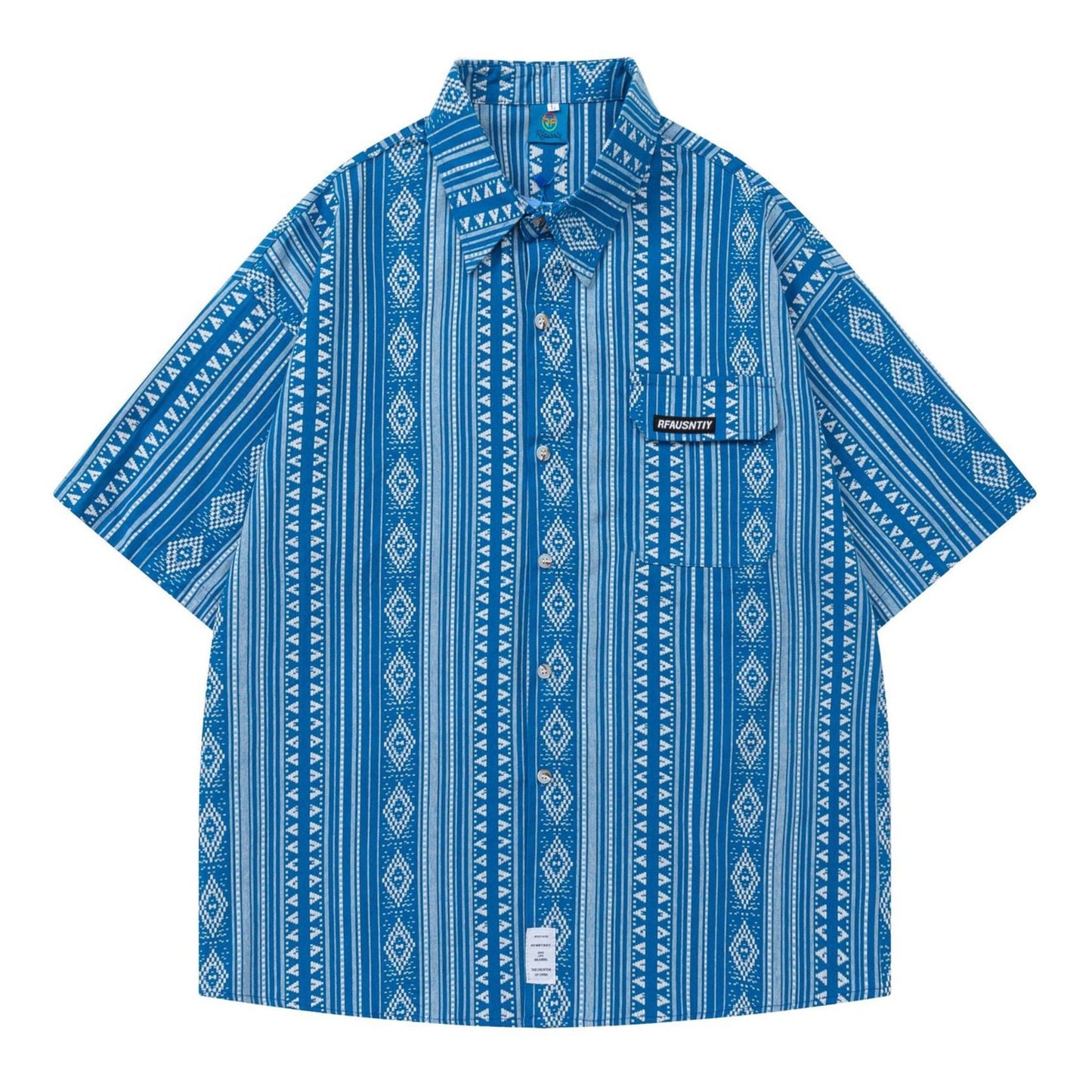 Ethnic geometric print shirt