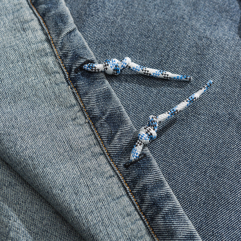 Cityboy washed denim half-zip jacket