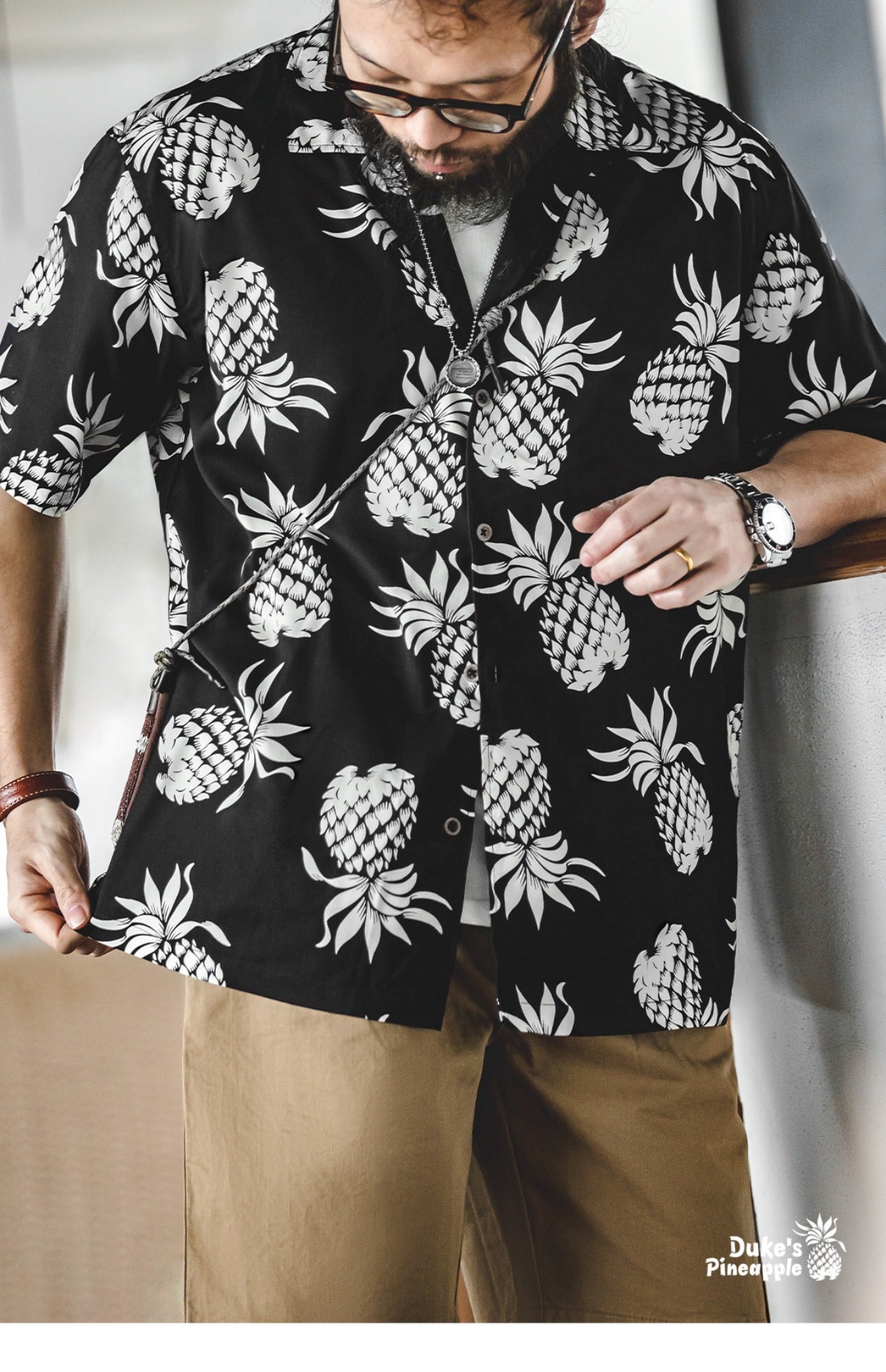 Pineapple Pattern Aloha Shirt