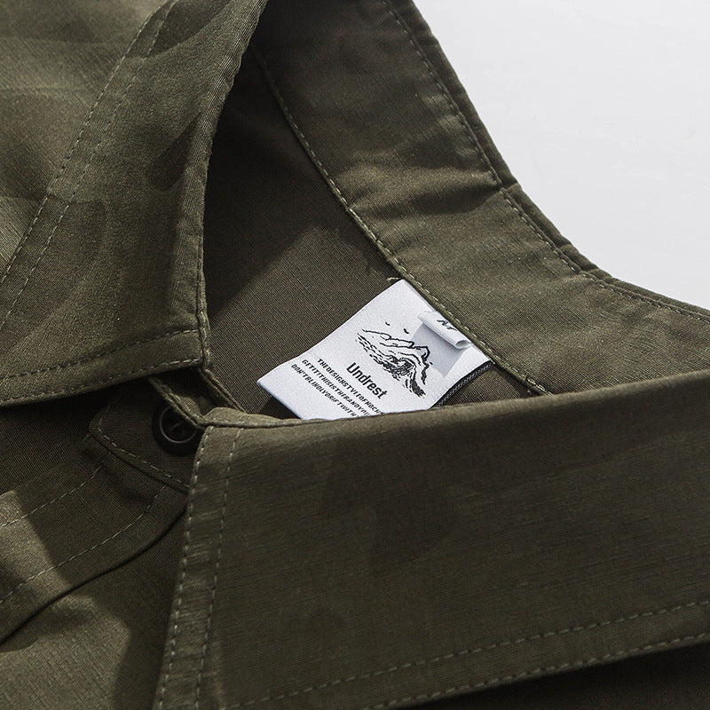 Camouflage work shirt with three-dimensional pocket