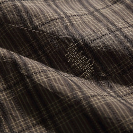 cityboy cotton short sleeve plaid casual shirt