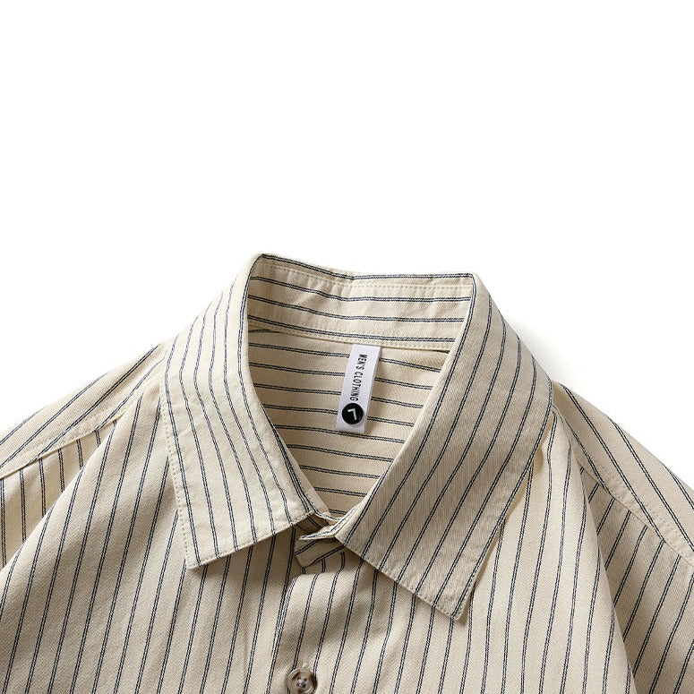 COTTON STRIPE PRINT SHIRT