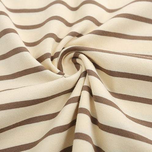 Retro color-striped polo shirt