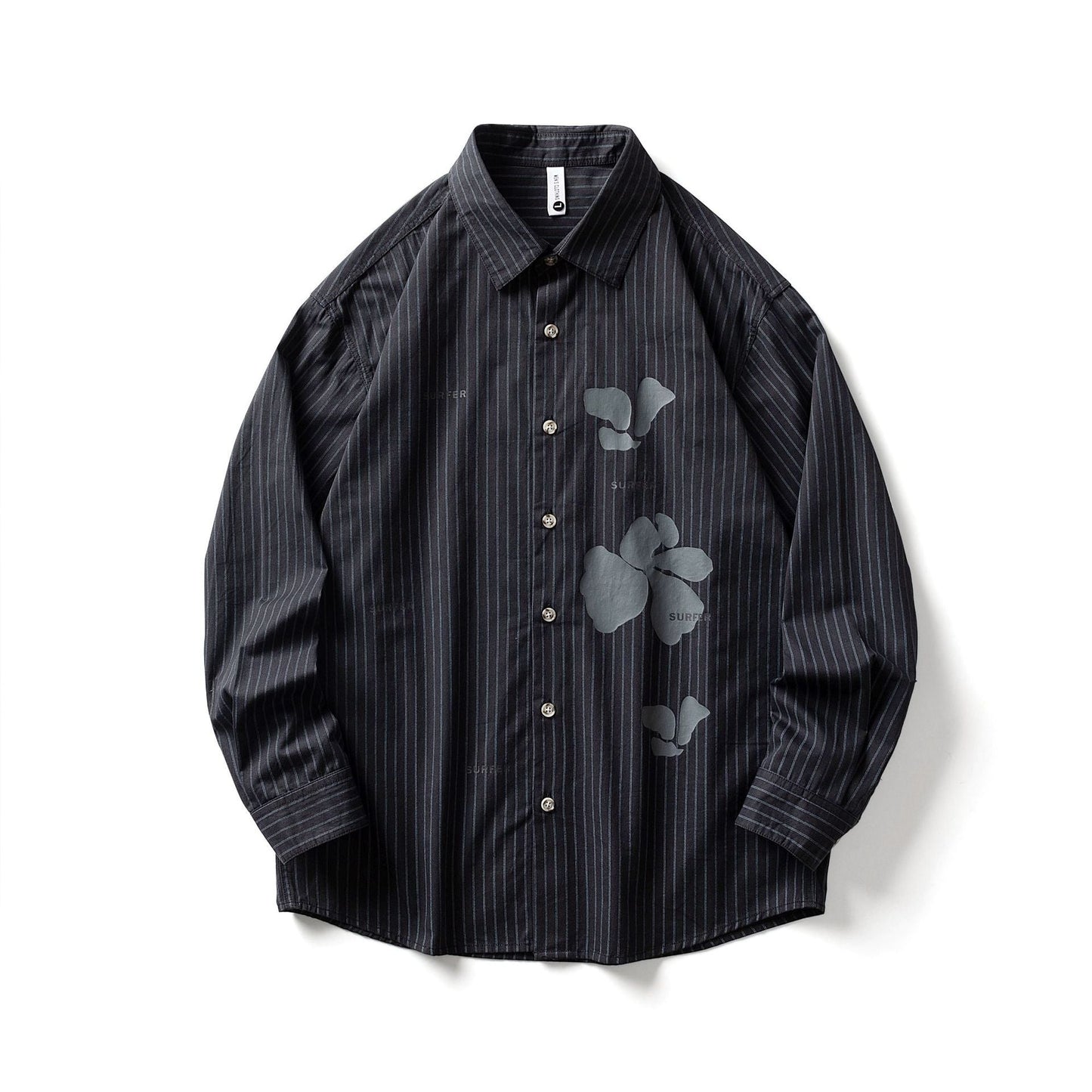 COTTON STRIPE PRINT SHIRT