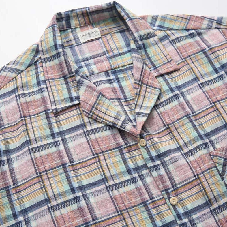 Knitted Colorful Check Cuban Shirt