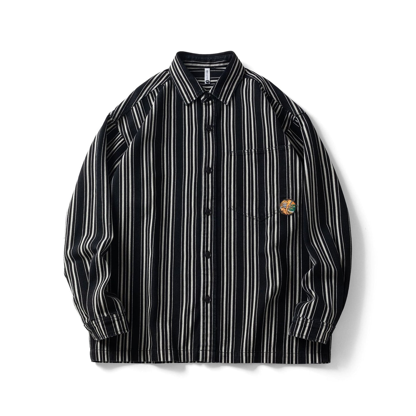 Classic striped long-sleeved shirt