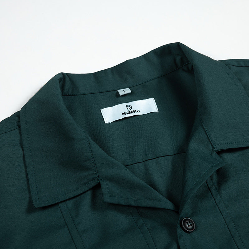 Non-iron big pocket Cuban shirt