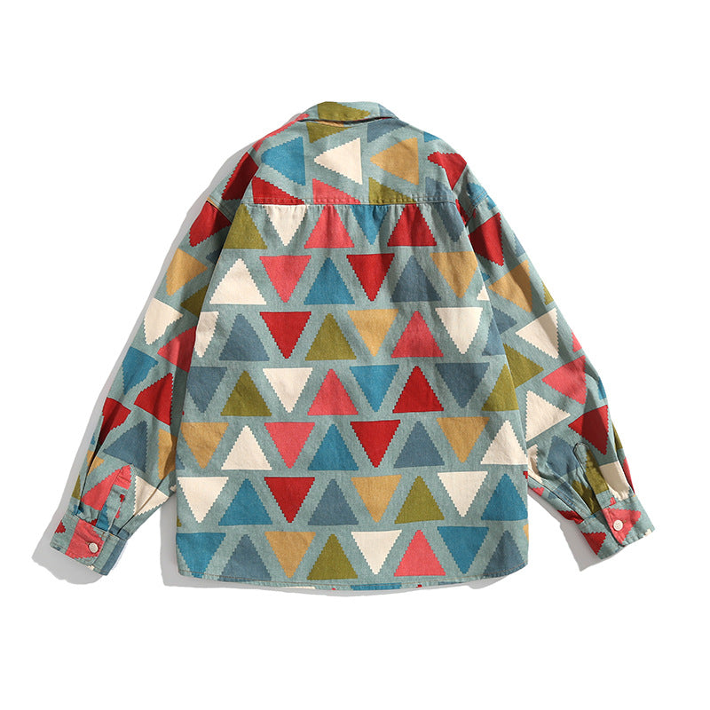 Colorful triangle pattern shirt